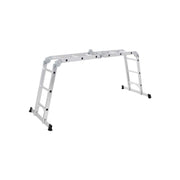 Songmics multi purpose aluminium ladder set up in the bridge position, angled view