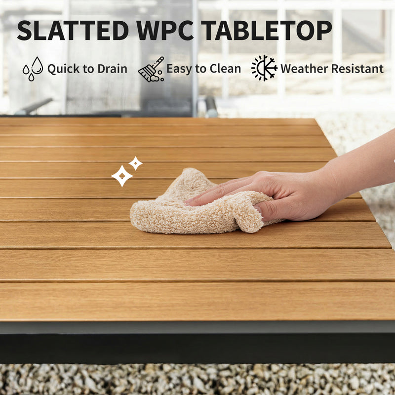 7 Seater Garden Furniture Set with Cushions and Table for Flexible Outdoor Dining Light Grey