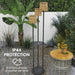 Boho Rattan Floor Lamp with Shelf 3 Light Solar Powered Waterproof IP44 by Outsunny