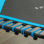 Adjustable Fitness Rebounder Trampoline With LED Lights For Low Impact Workouts Blue AOSOM