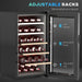 Black 41 Bottle Wine Fridge 91L with Glass Door LED Light and Touch Control by HOMCOM