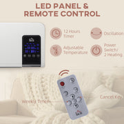 Wall Mounted Electric Heater - White
