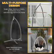 Black Heavy Duty Hammock Chair Stand With Chain For Indoor And Outdoor Hanging Use