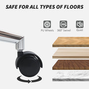 Grey Sherpa Fleece Office Chair Adjustable Height 91 to 99cm for Home or Office by HOMCOM