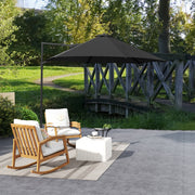 Black 2.5M Cantilever Garden Parasol with 360Â° Rotation and Cross Base by Outsunny