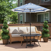 Set of 2 Spiral Boxwood Topiary Trees with Pots for Indoor or Outdoor Use 90cm Green