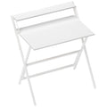 HOMCOM 81.5 cm Folding Computer Desk with Monitor Shelf - White