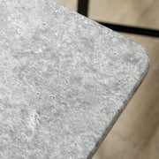 Five Piece Dining Table Set with Marble Effect Top for Modern Kitchens Grey Black