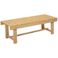 2 Seater Wooden Garden Bench Set for Patio or Indoor Use with Sturdy Fir Wood Frame, Natural
