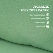 Garden Chair Cushion Set for Lasting Outdoor Comfort with Removable Washable Covers Green Outsunny