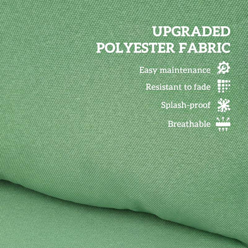 Garden Chair Cushion Set for Lasting Outdoor Comfort with Removable Washable Covers Green Outsunny
