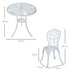White 3 Piece Antique Garden Bistro Set Cast Aluminium with Umbrella Hole by Outsunny