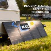 36W Foldable Portable Solar Charger With USB Ports Ideal For Camping and Outdoor Use Black AOSOM