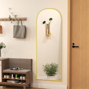 Gold Full Length Standing Mirror with 165cm Aluminium Frame Ideal for Bedroom or Dressing Room