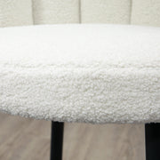 Set of 2 Modern Bar Stools with Backs and Footrests for Kitchen or Breakfast Bar Cream