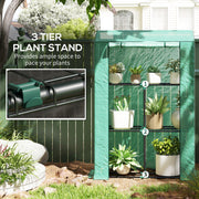 Green Three Shelf Steel Frame Greenhouse 40 x 100cm by Outsunny