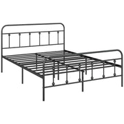 Double Metal Bed Frame with Strong Support for Modern Bedrooms Black
