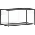 Hamster Cage with Deep Base for Natural Digging and Easy Cleaning Black Transparent