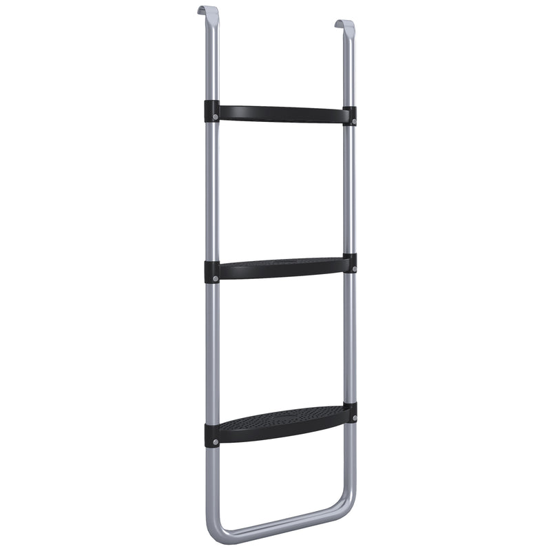 Galvanised Steel Trampoline Ladder 2 or 3 Steps Outdoor Accessory for 6ft to 16ft Trampolines by SPORTNOW AOSOM