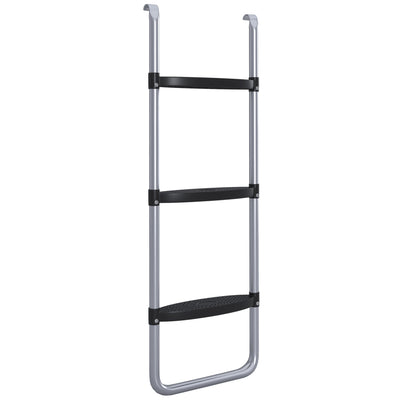 Galvanised Steel Trampoline Ladder 2 or 3 Steps Outdoor Accessory for 6ft to 16ft Trampolines by SPORTNOW AOSOM