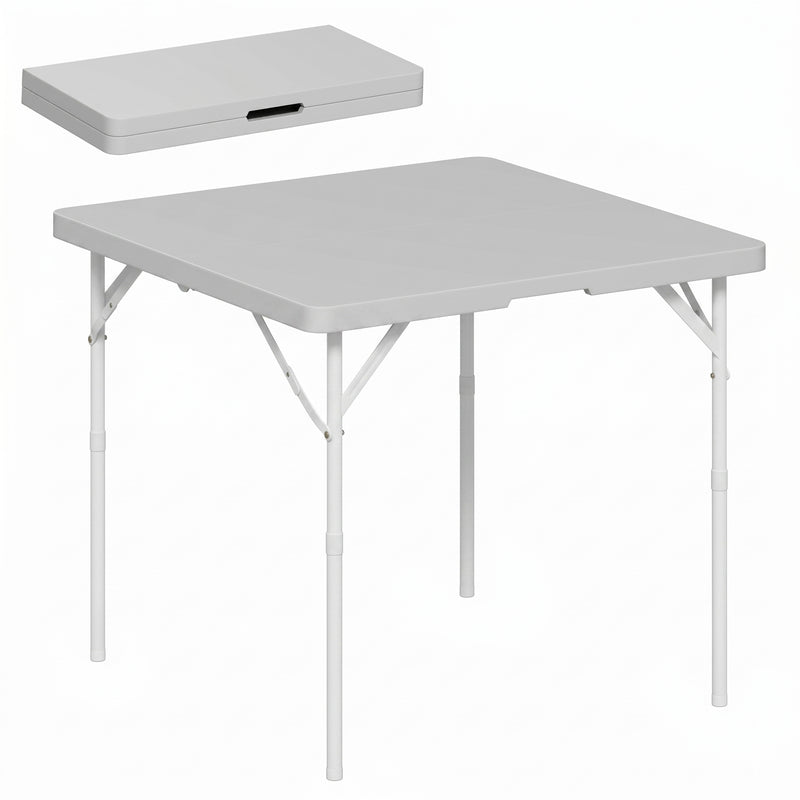 Folding Camping Table with Adjustable Height for Easy Outdoor Meals Dark Grey