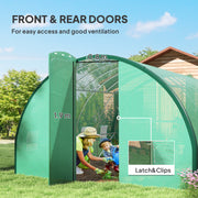 Large Polytunnel Greenhouse with Windows and Doors 4x3m by Outsunny