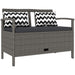 Grey Rattan Two Seater Storage Bench 160L Weather Resistant by Outsunny