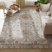 Large Washable Vintage Area Rug Non Slip Flannel Carpet for Living Room or Bedroom Beige