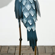 Crane Garden Ornaments Steel Statue Set 2 Piece Outdoor Decor for Patio Pond by Outsunny