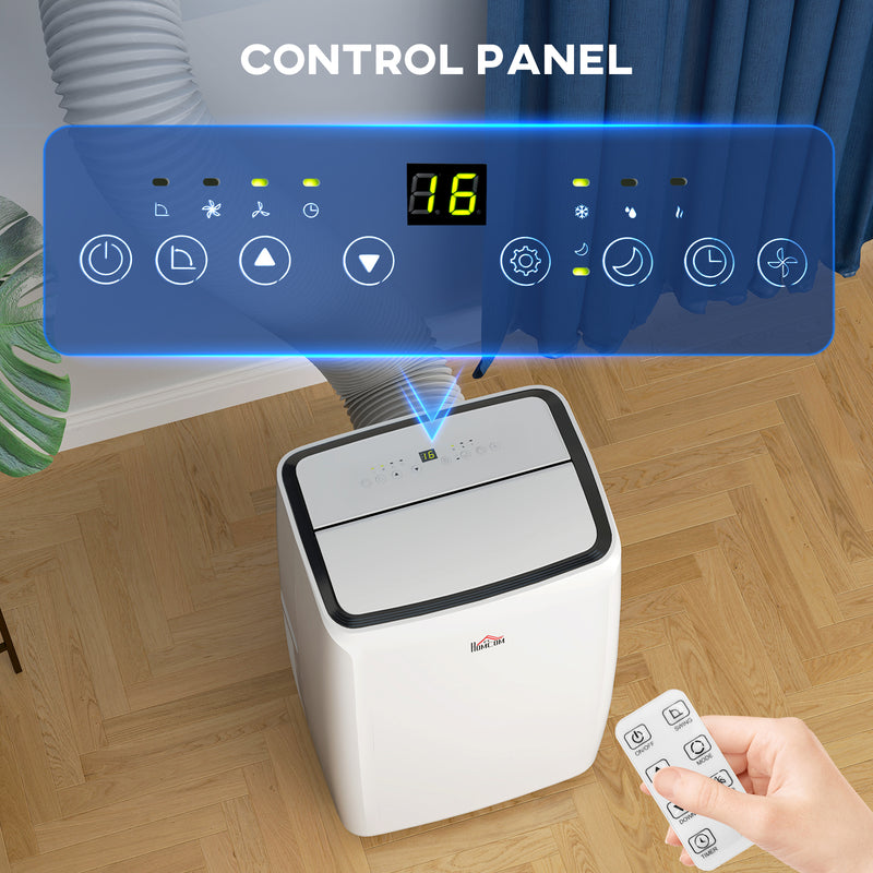 12000 BTU Portable Air Conditioner With Remote Control For Home Or Office Use White