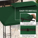 Green Gazebo Roof Replacement for 3 x 4m Frames UV Resistant by Outsunny