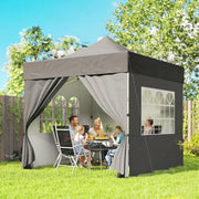 UPF50+ Pop Up Gazebo 3 x 3 m with Removable Sidewalls for Outdoor Parties and Events Outsunny