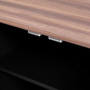 Pet Feeding Station with Raised Dog Bowls Adjustable Height and Storage Hooks, Black