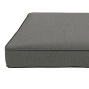 Charcoal Grey 4 Piece Seat Cushion Set With Ties For Garden Chairs Or Indoor Use
