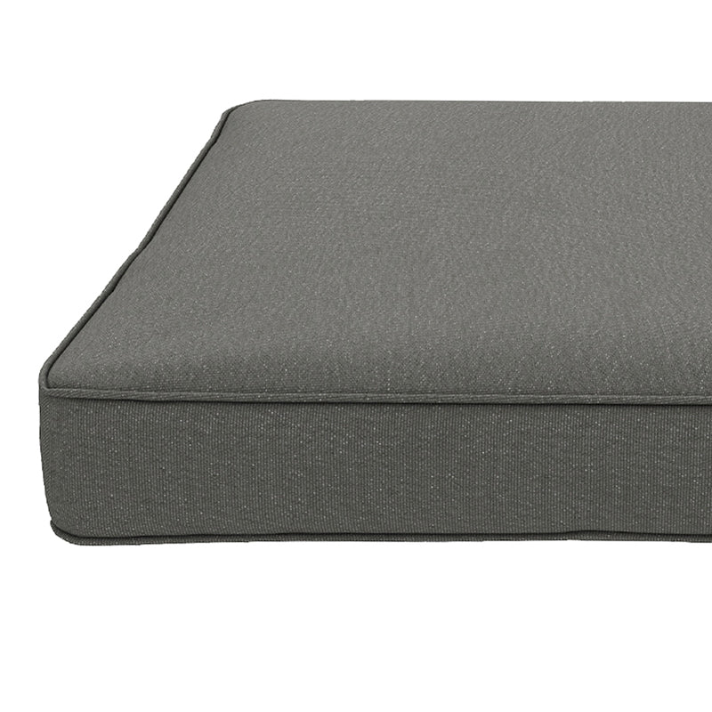 Charcoal Grey 4 Piece Seat Cushion Set With Ties For Garden Chairs Or Indoor Use