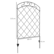 8 Piece Decorative Garden Fence Panels Rustproof Steel Edging for Flower Beds and Pets