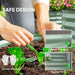 Light Green Two Tier Galvanised Steel Garden Planter for Outdoor Plants by Outsunny