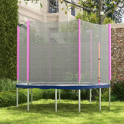 Pink 10ft Trampoline Net Replacement with Zip Entrance and 6 Pole Covers by Outsunny AOSOM