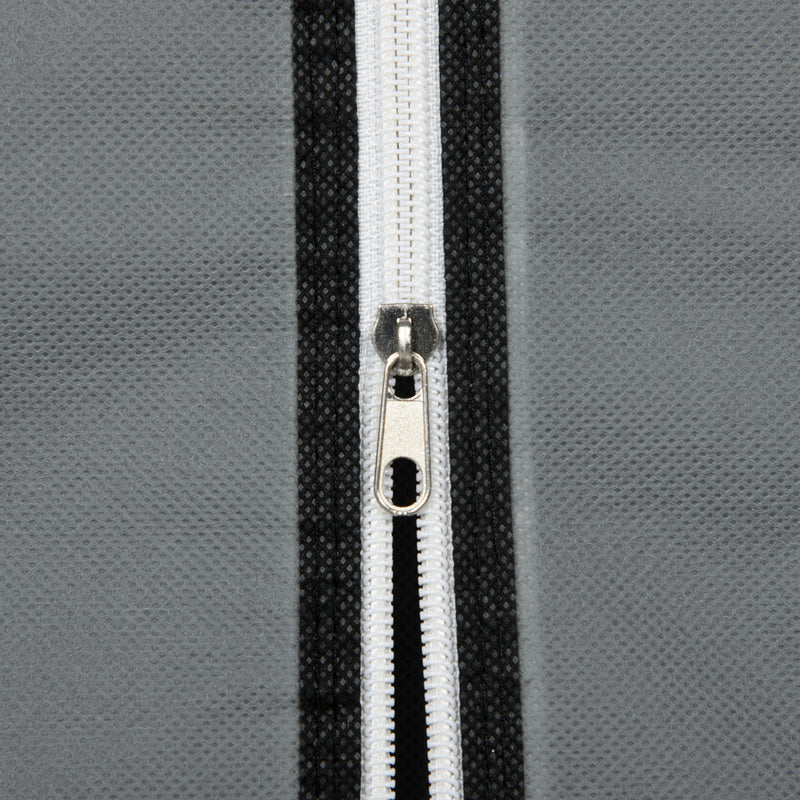 Dark Grey Fabric Portable Wardrobe With Hanging Rail and Storage Drawers by HOMCOM