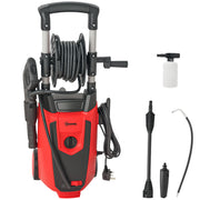 150 Bar High Pressure Washer with Accessories for Car and Patio Cleaning Red Black AOSOM