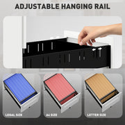 White Metal 3 Drawer Lockable Mobile File Cabinet for A4 and Legal Files by Vinsetto