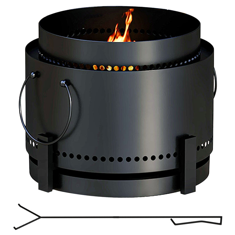 Smokeless Portable Fire Pit With Ash Catcher For Garden Camping And Outdoor Use