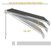 Electric Retractable Patio Awning 4 x 3m with Remote Control and Durable Aluminium Frame