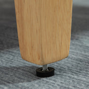 Set of 2 Modern Dining Chairs with Cushions and Wood Legs for Kitchen or Lounge Grey AOSOM
