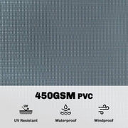 Garden Privacy Screen Fence for Wind and Sun Protection Waterproof PVC Grey AOSOM