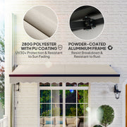 Beige 3.5 x 3m Electric Manual Awning with Remote Control by Outsunny