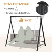 Black Steel Garden Swing Frame Only