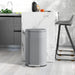 Grey 30L Metal Kitchen Bin with Soft Close Lid by HOMCOM