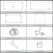 White Six Cube Modular Storage Unit for Home and Office by HOMCOM