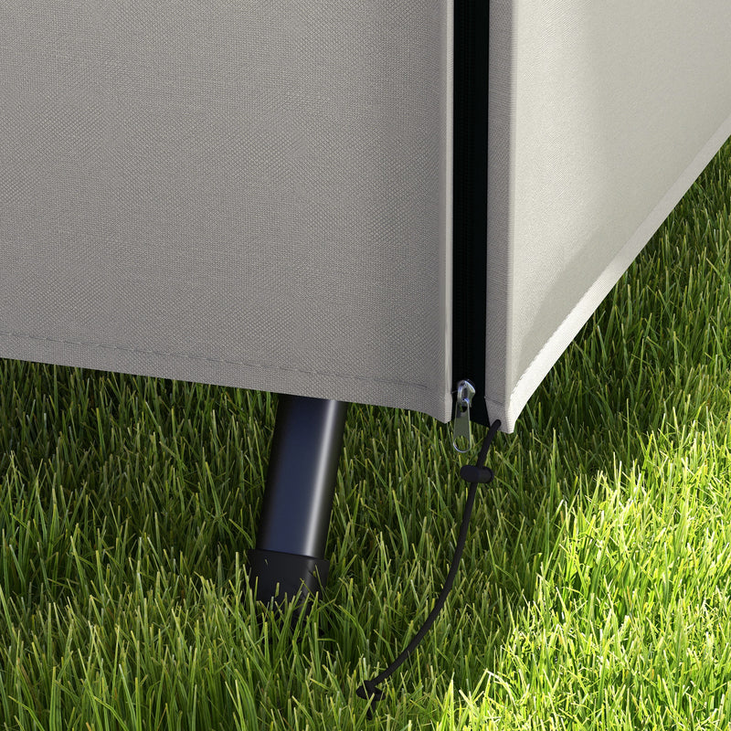 Grey Three Seater Swing Chair Protective Cover 205 x 124cm by Outsunny